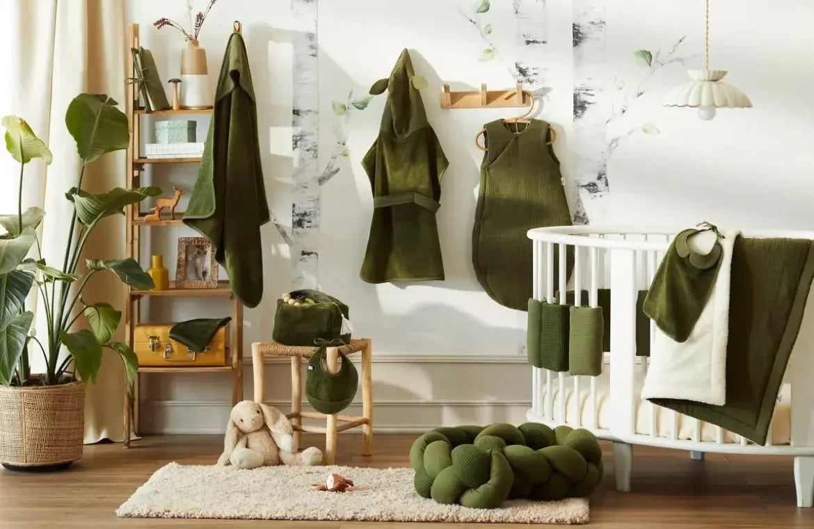 Cape de bain en bambou (avec gant) - KAKI BB&co