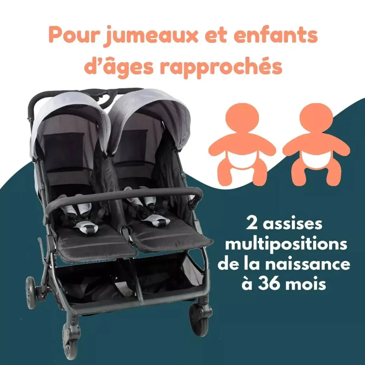 Poussette Double Looping