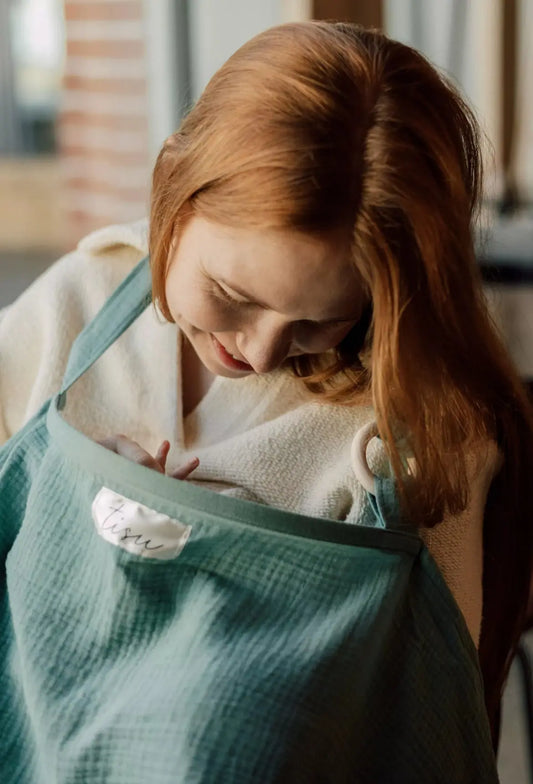 Couverture d'allaitement TISU, VERT SAUGE Tisu baby