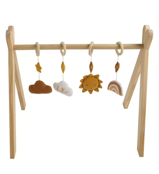 Arche d'éveil bois avec 4 jouets - SUNLIGHT BB Cigogne