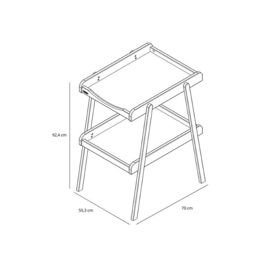 Table à langer Léna + Matelas Rose COMBELLE