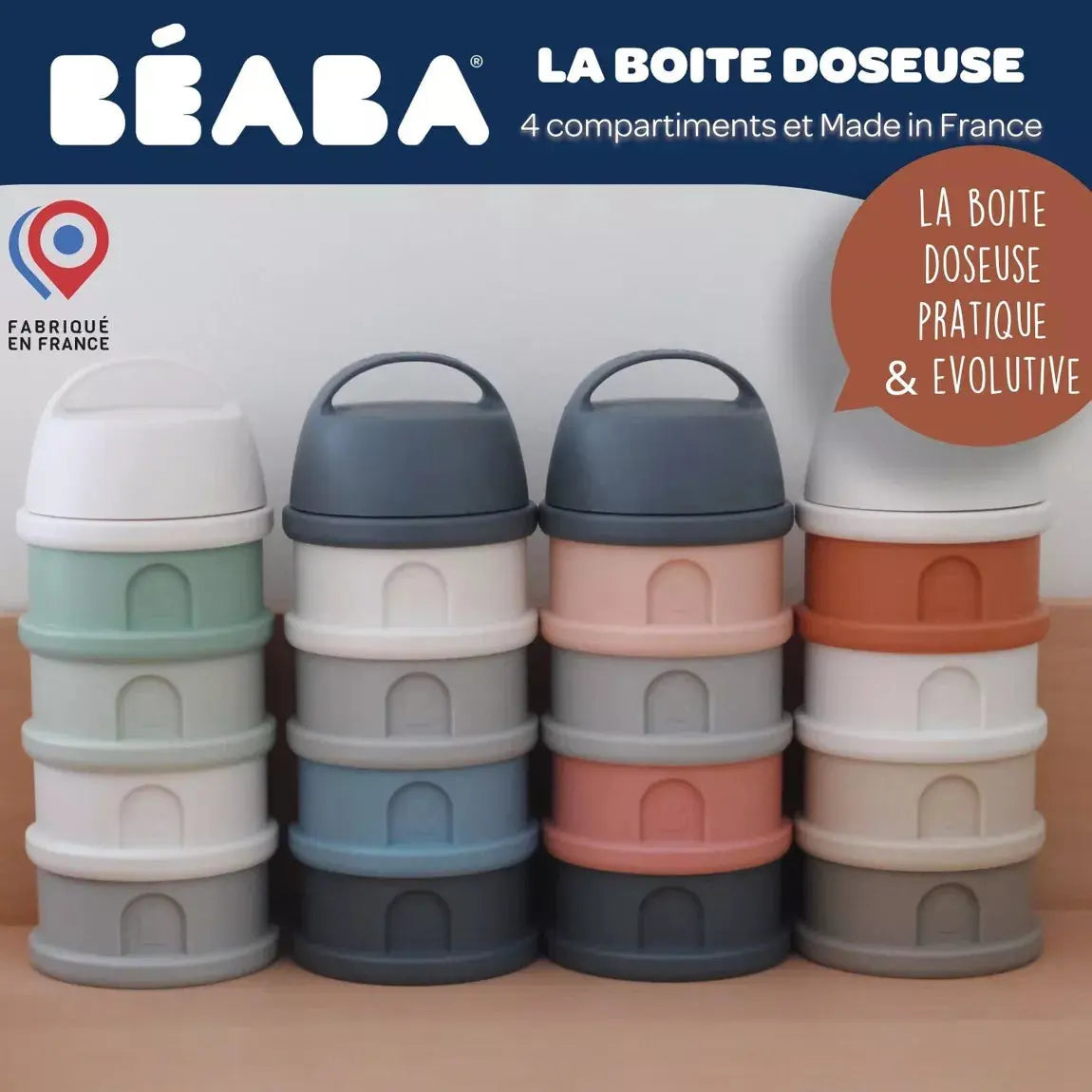 Boîte doseuse BEABA - TERRACOTTA Beaba