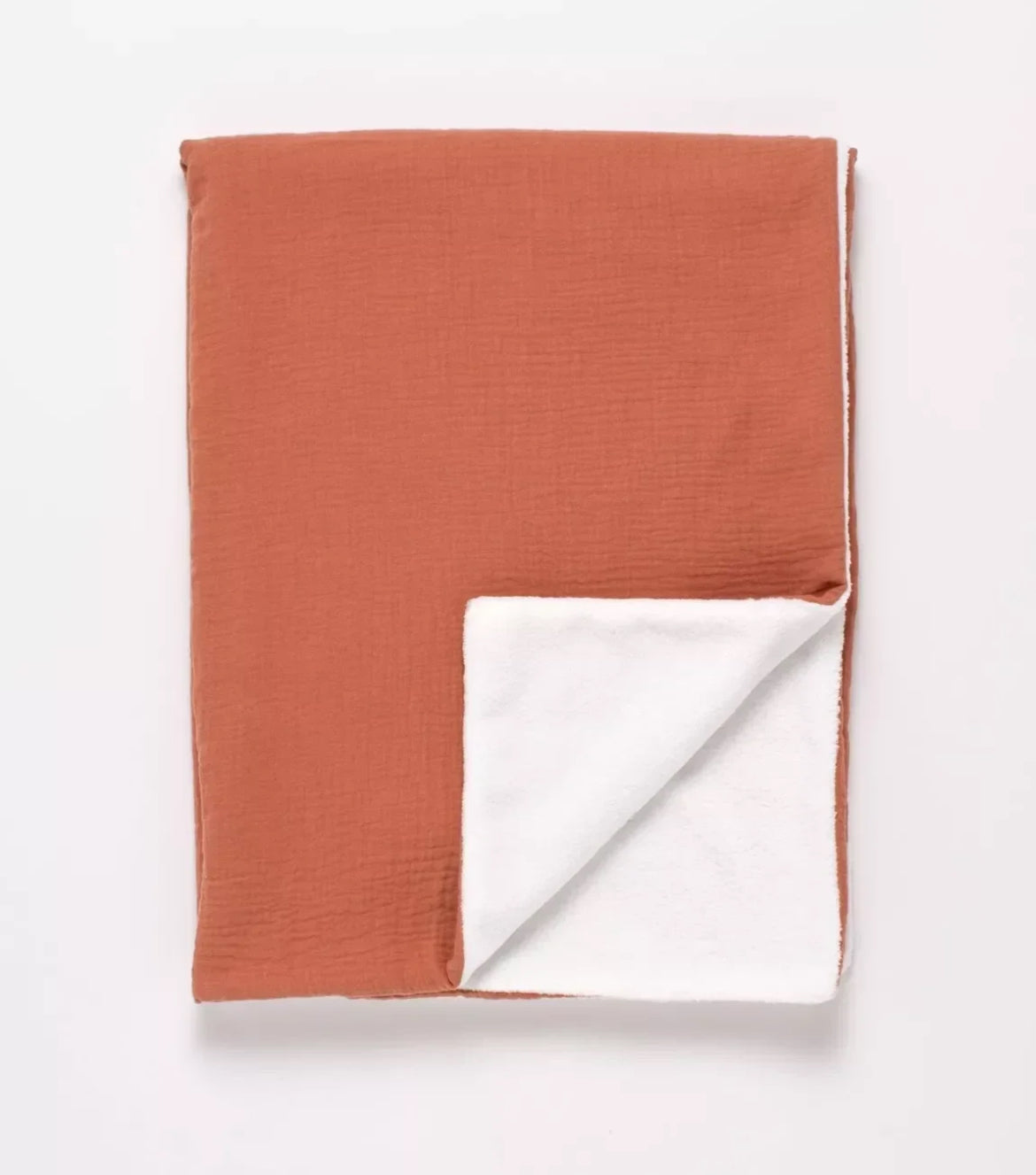 Couverture bébé en gaze de coton et polaire - TERRACOTTA BB Cigogne