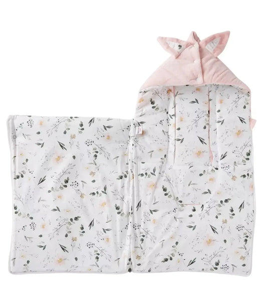 Nid d’ange en minky doublé coton blush/imp. botanique BB&co