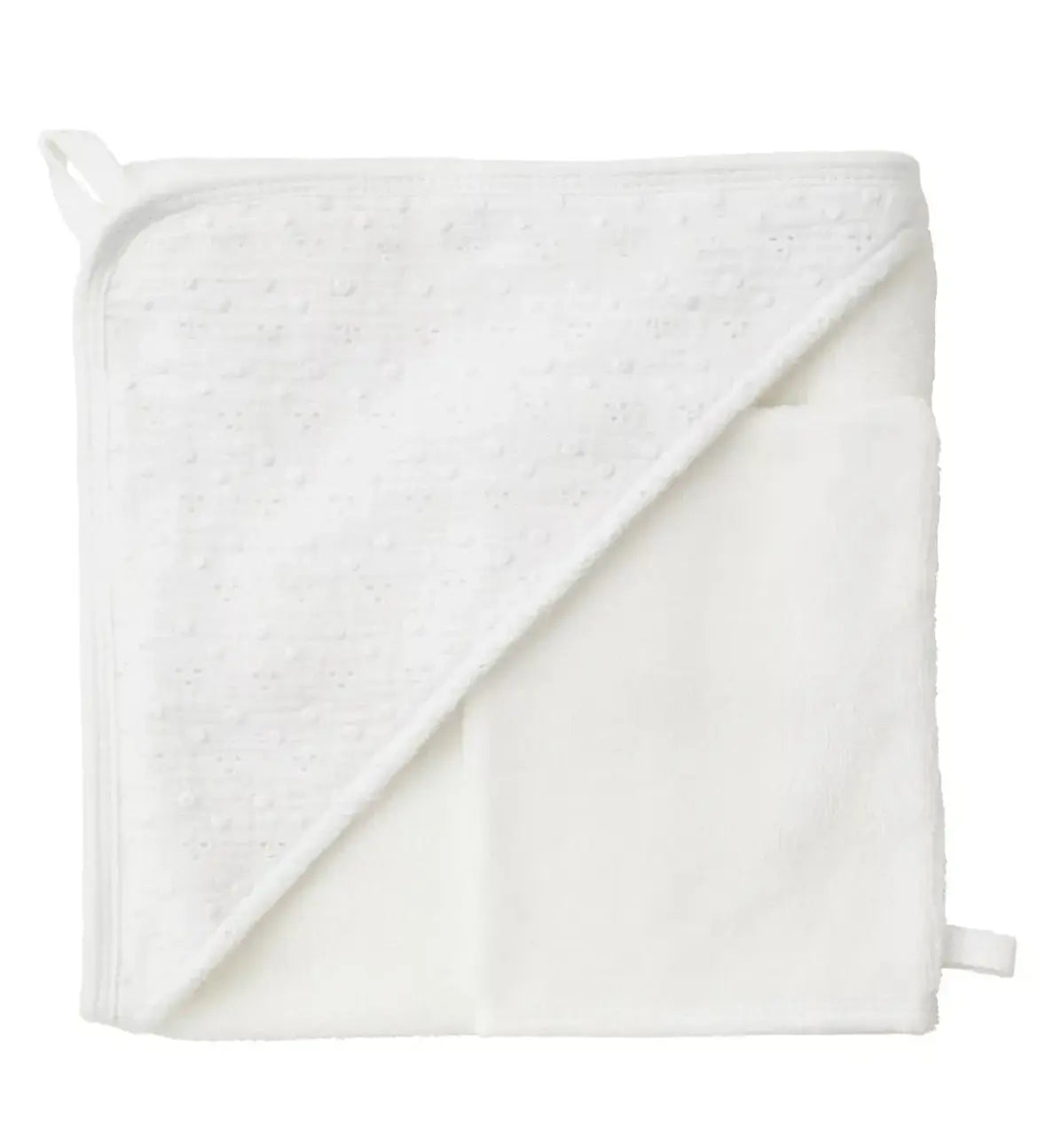 Cape de bain en bambou (avec gant) - BLANC BB&co