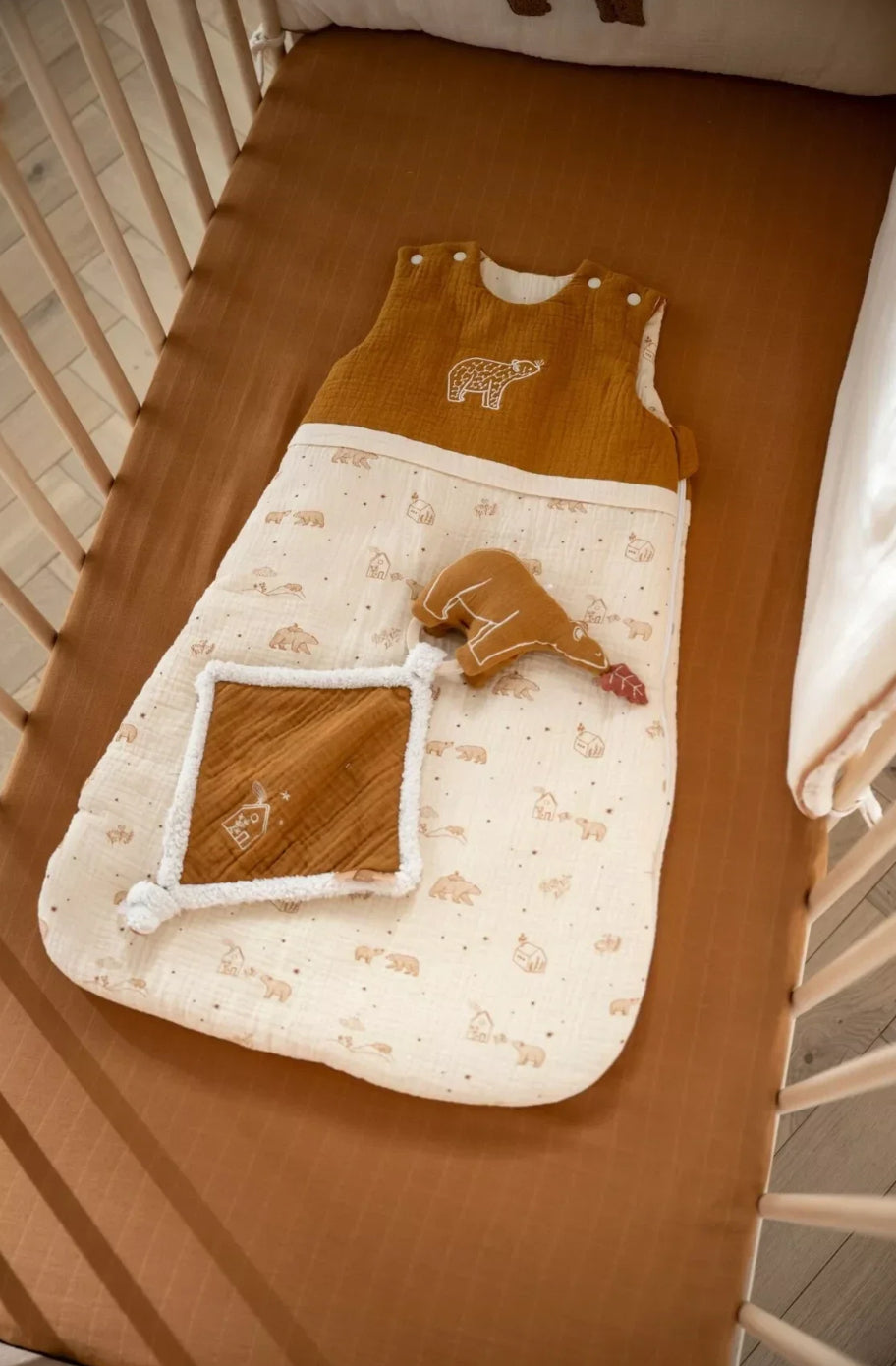 Lot de 2 draps housse bio - ORSINO BB Cigogne