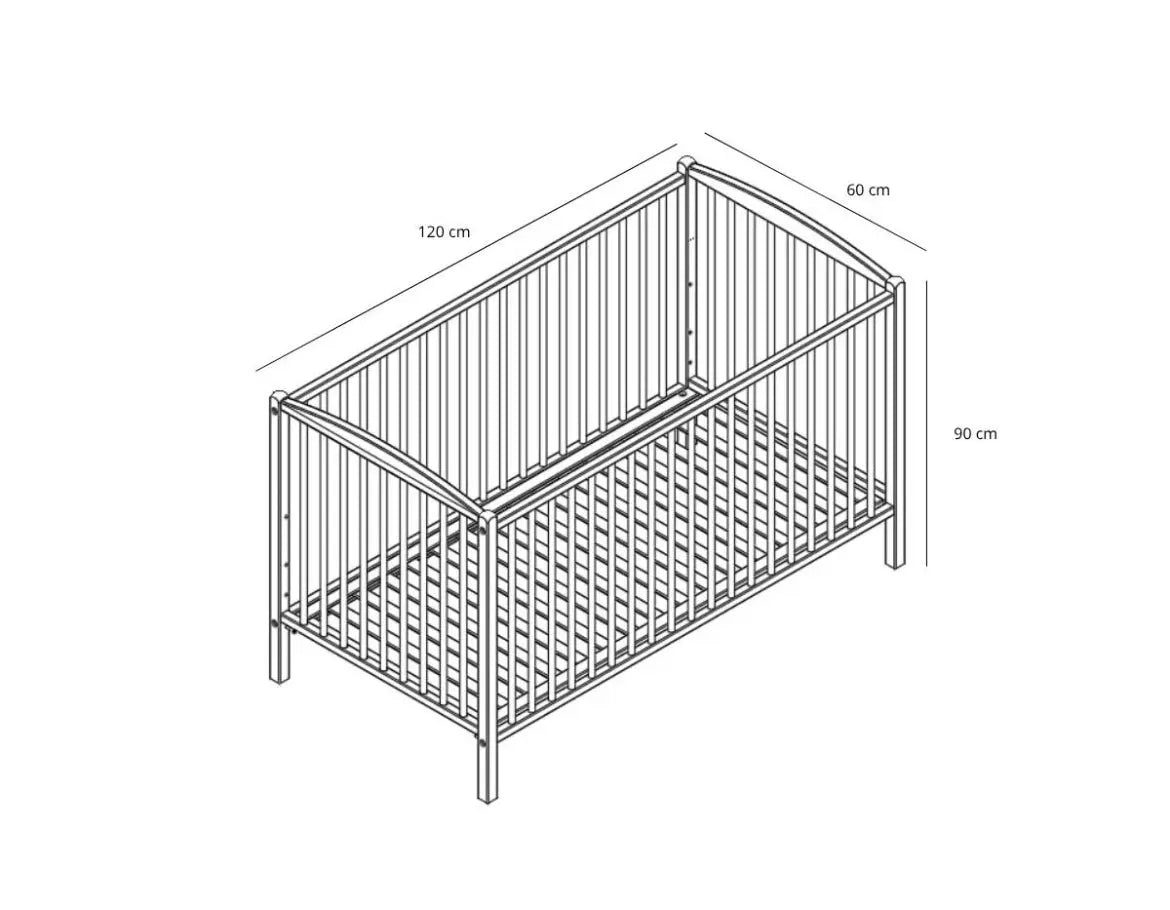Lit Arthur 60 x 120 - Vernis naturel - Combelle COMBELLE