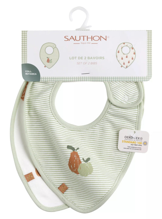 Lot 2 bavoirs - BOTANICA Sauthon