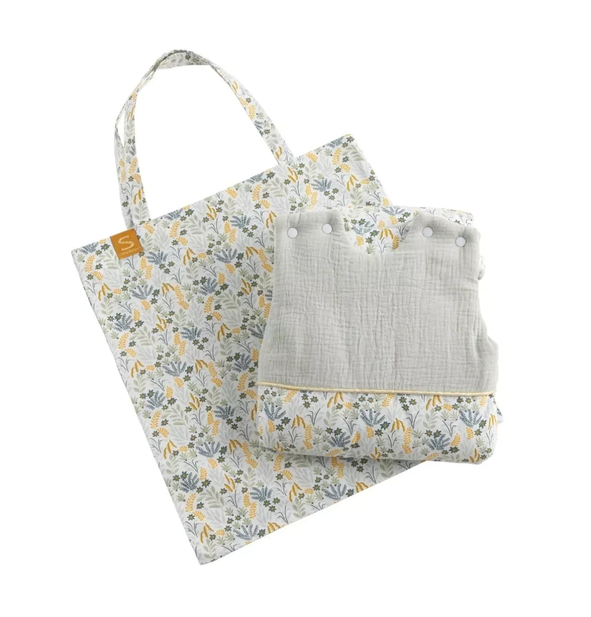 Gigoteuse ouatinée (Taille 6-24mois) - MOTIF VEGETAL PROMENONS NOUS BB Cigogne