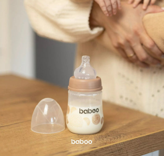 Biberon anti-colique 180 ml (0+ mois) Pêche - BABOO Baboo