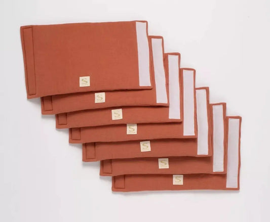 Protections de barreaux de lit en coton - UNI TERRACOTTA Sauthon