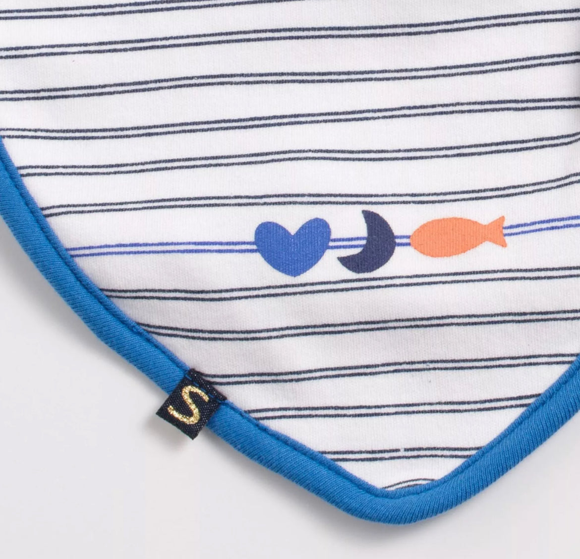 Lot 2 bavoirs - MARINIERE BABY SAILOR BB Cigogne