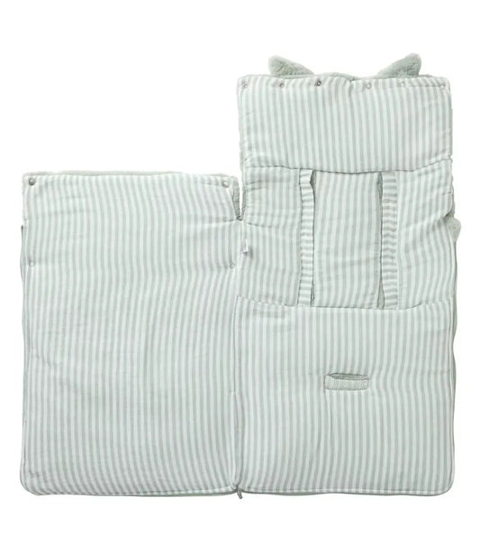 Nid d’ange fausse fourrure angora doublé gaze de coton - VERT DE GRIS BB&co