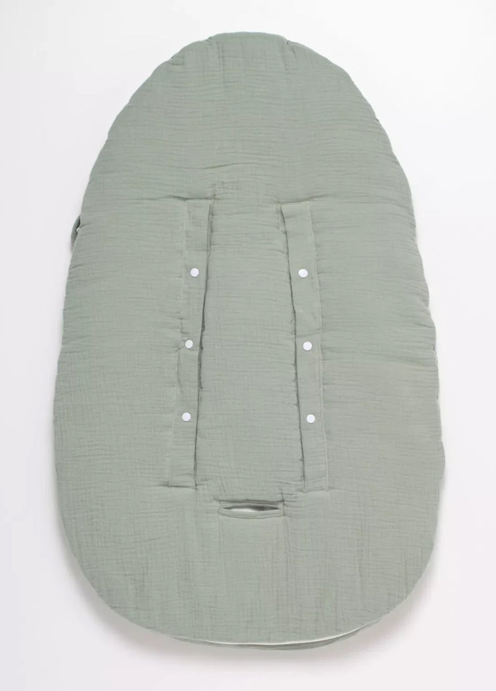 Nid d'ange bébé 5 attaches en double gaze de coton - UNI VERT SAUGE BB Cigogne