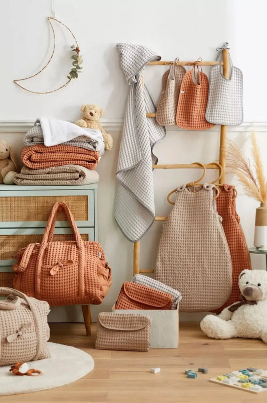 Maxi couverture bébé en coton gaufré - LATTE BB&co