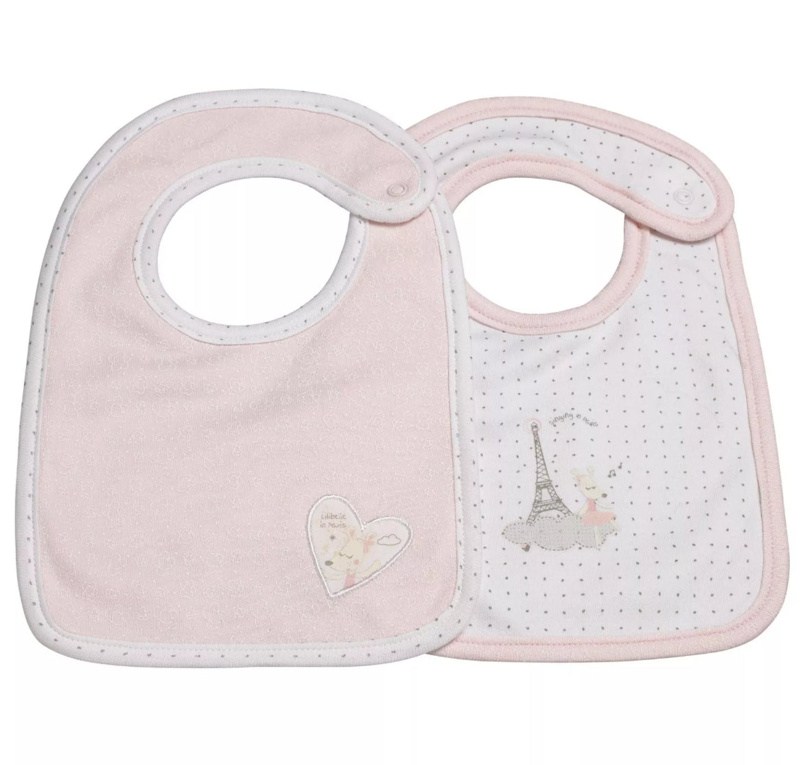 Lot 2 bavoirs - LILIBELLE BB Cigogne