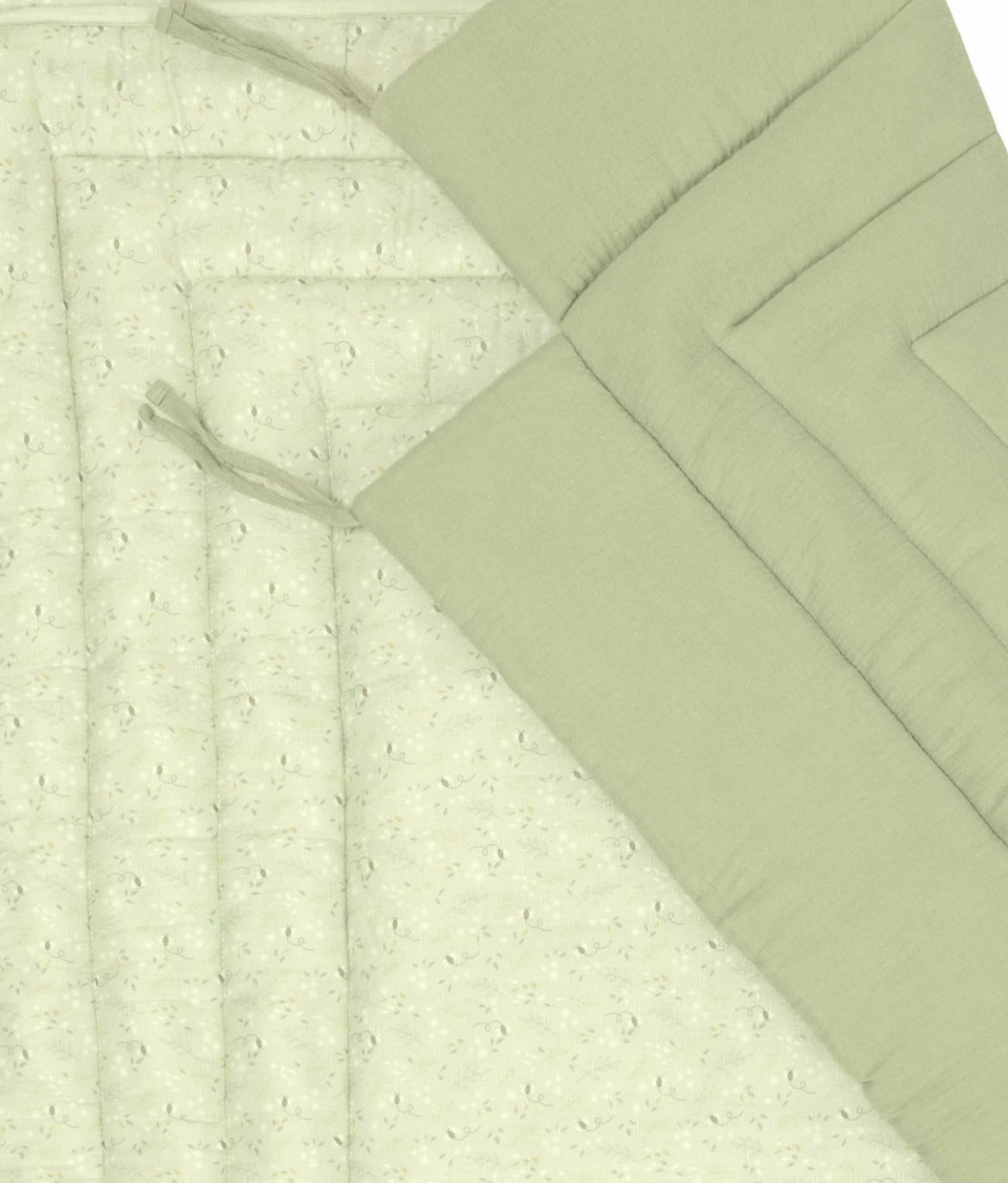 Parc carré Gaby blanc + tapis vert COMBELLE