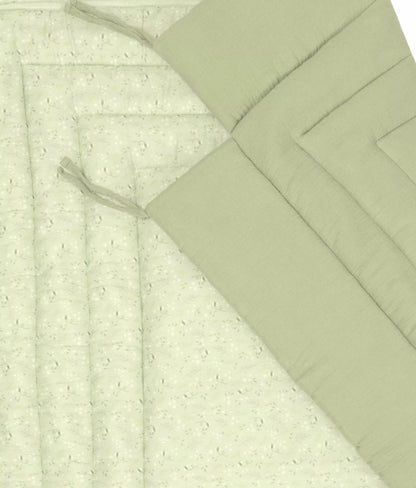 Parc carré Gaby blanc + tapis vert COMBELLE