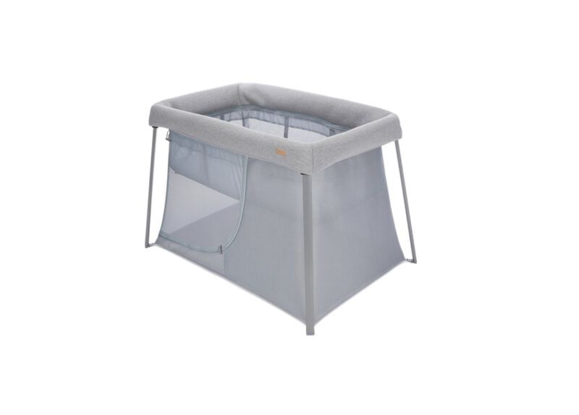 Nouveauté ! BEABA, Lit parapluie 3 en 1 - Eazy sleep - Gris chiné / Galet BB Cigogne