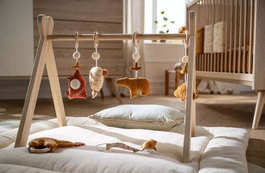 Arche d'éveil bois avec 4 jouets - ORSINO BB Cigogne