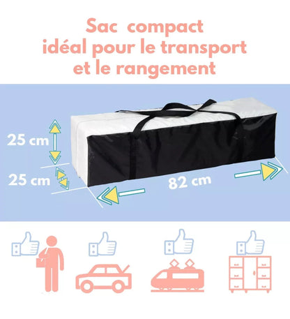 Parc/berceau bébé pliant 90 x 90cm avec Rehausse BB Cigogne