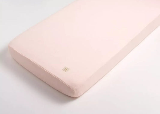 Draps housse bébé en coton bio - UNI PETALE BB Cigogne