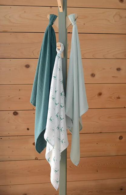 Boîte de 3 langes BEABA - JURASSIQUE BB Cigogne