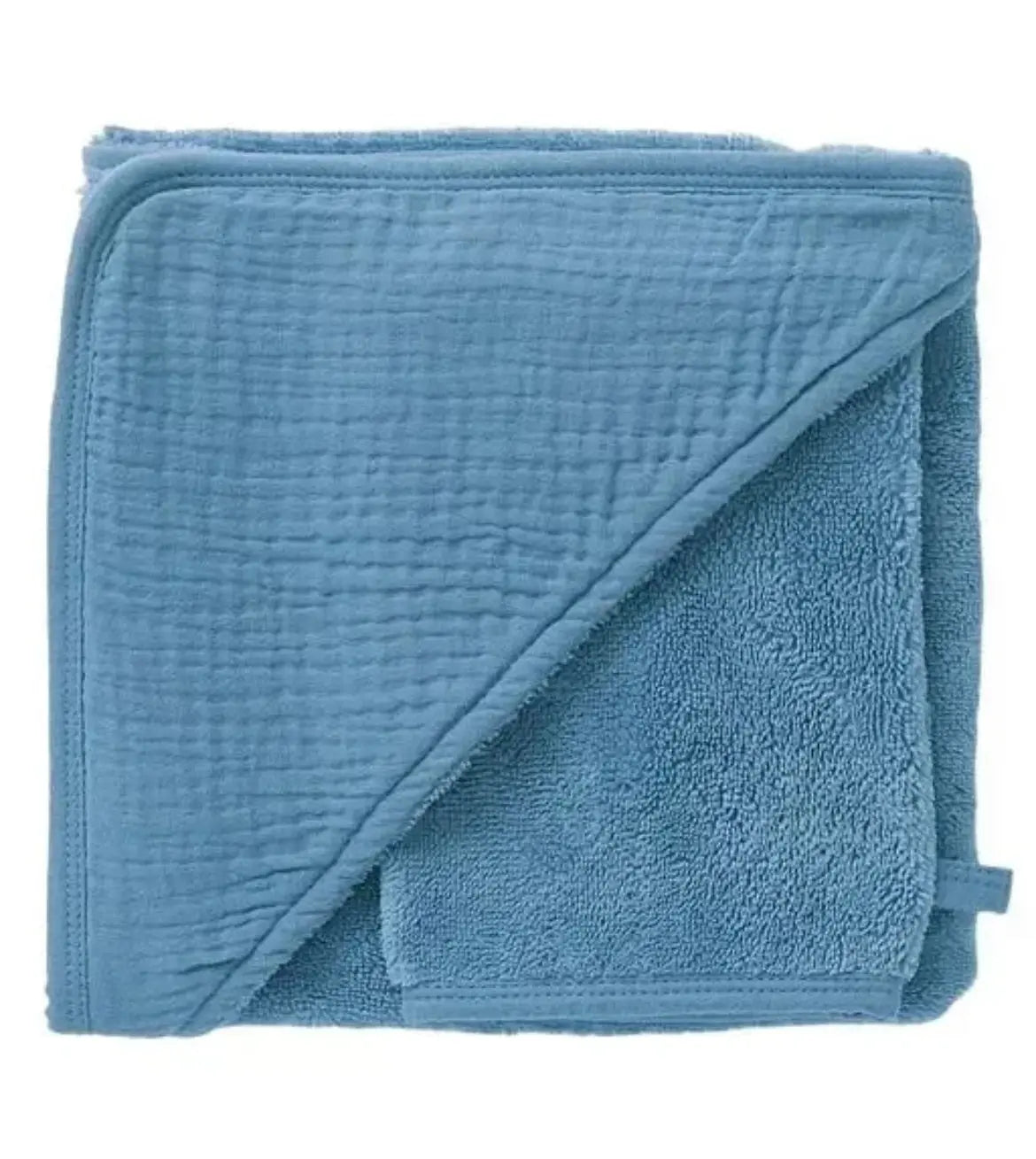 Cape de bain en bambou (avec gant) - BLEU BB&co