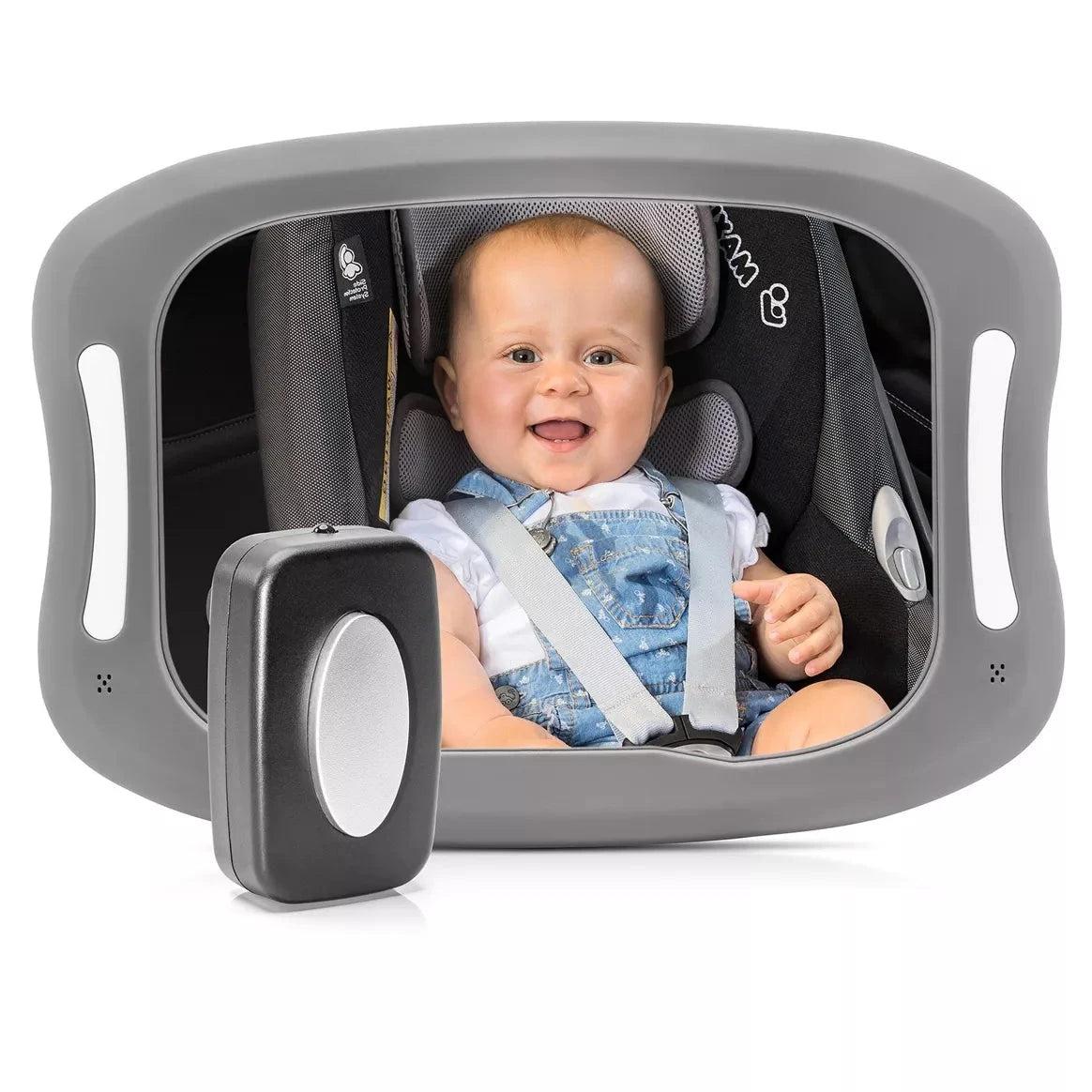 BabyView LED - miroir de sécurité pour voiture avec éclairage BB Cigogne