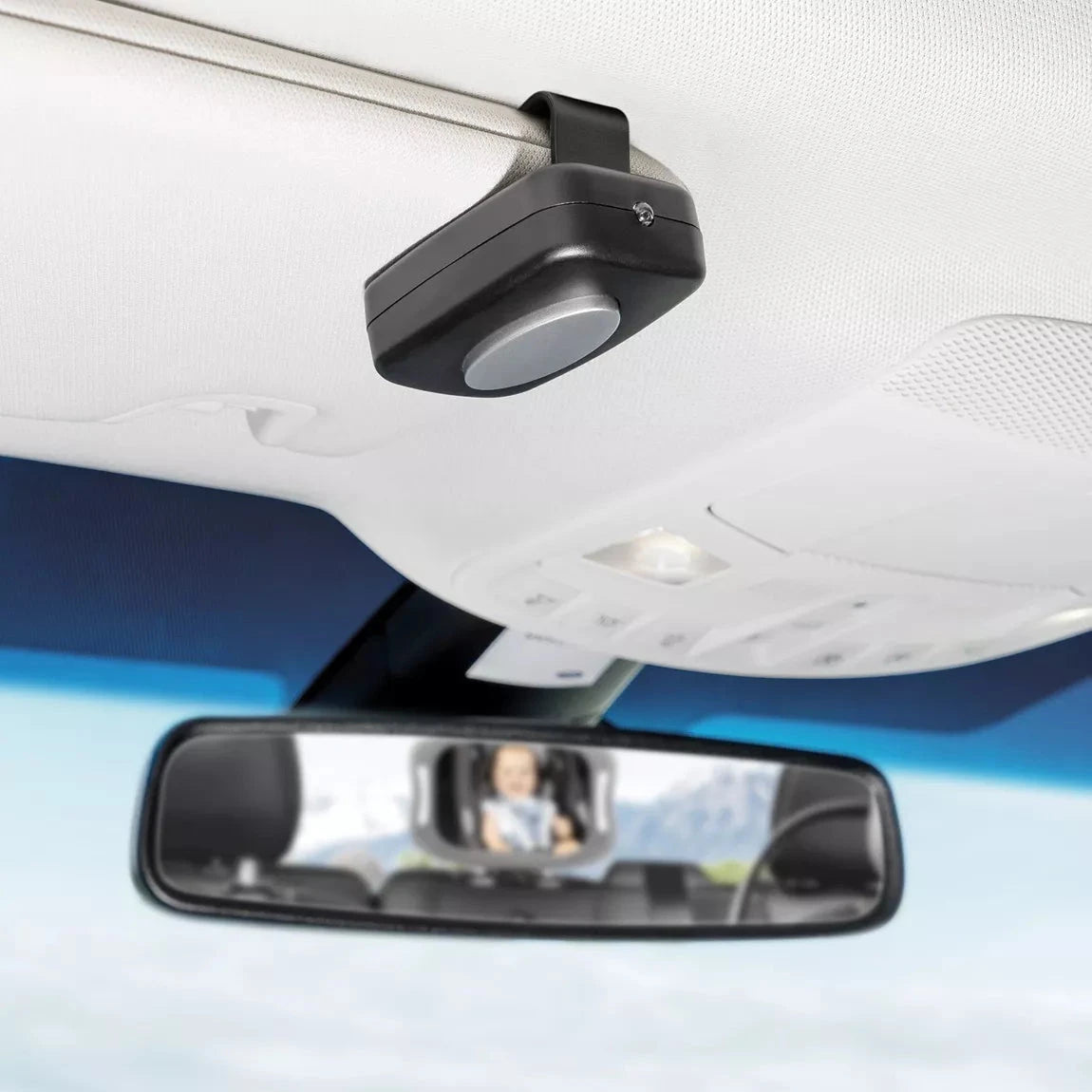 BabyView LED - miroir de sécurité pour voiture avec éclairage BB Cigogne