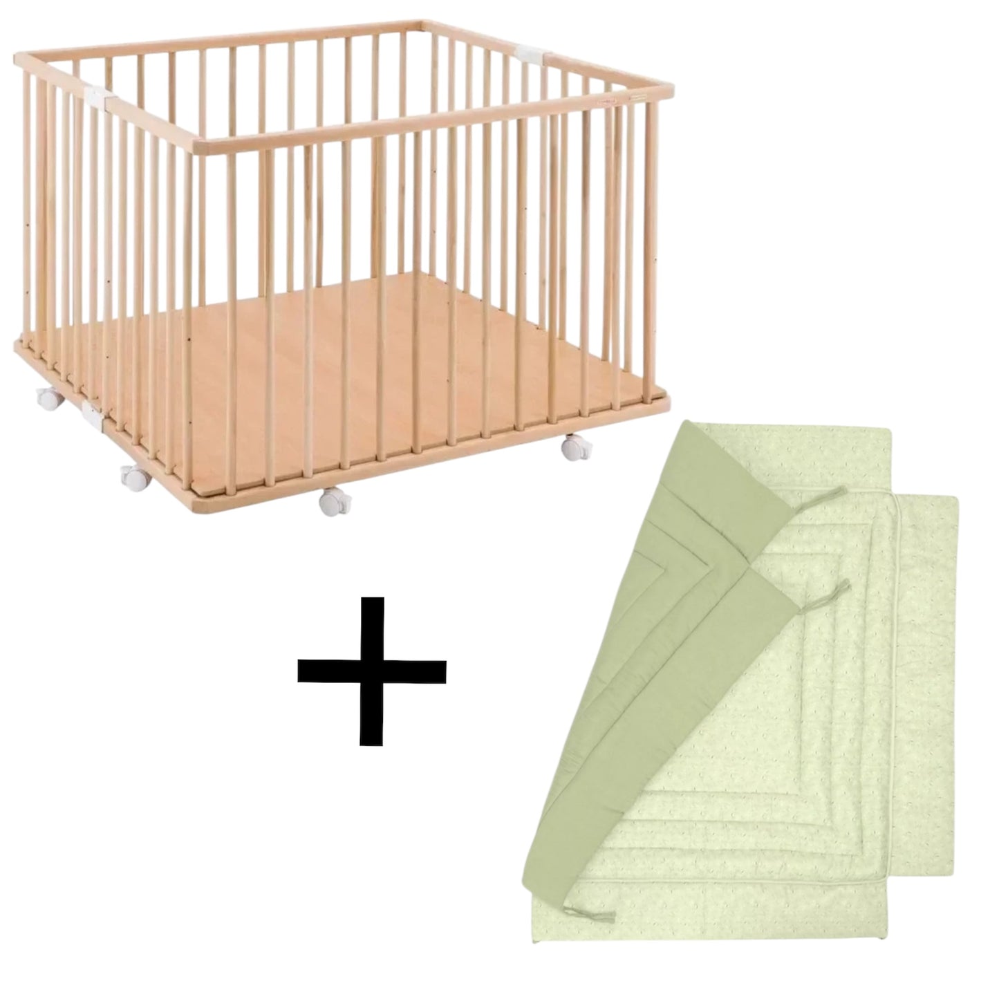 Parc carré Gaby + tapis vert COMBELLE