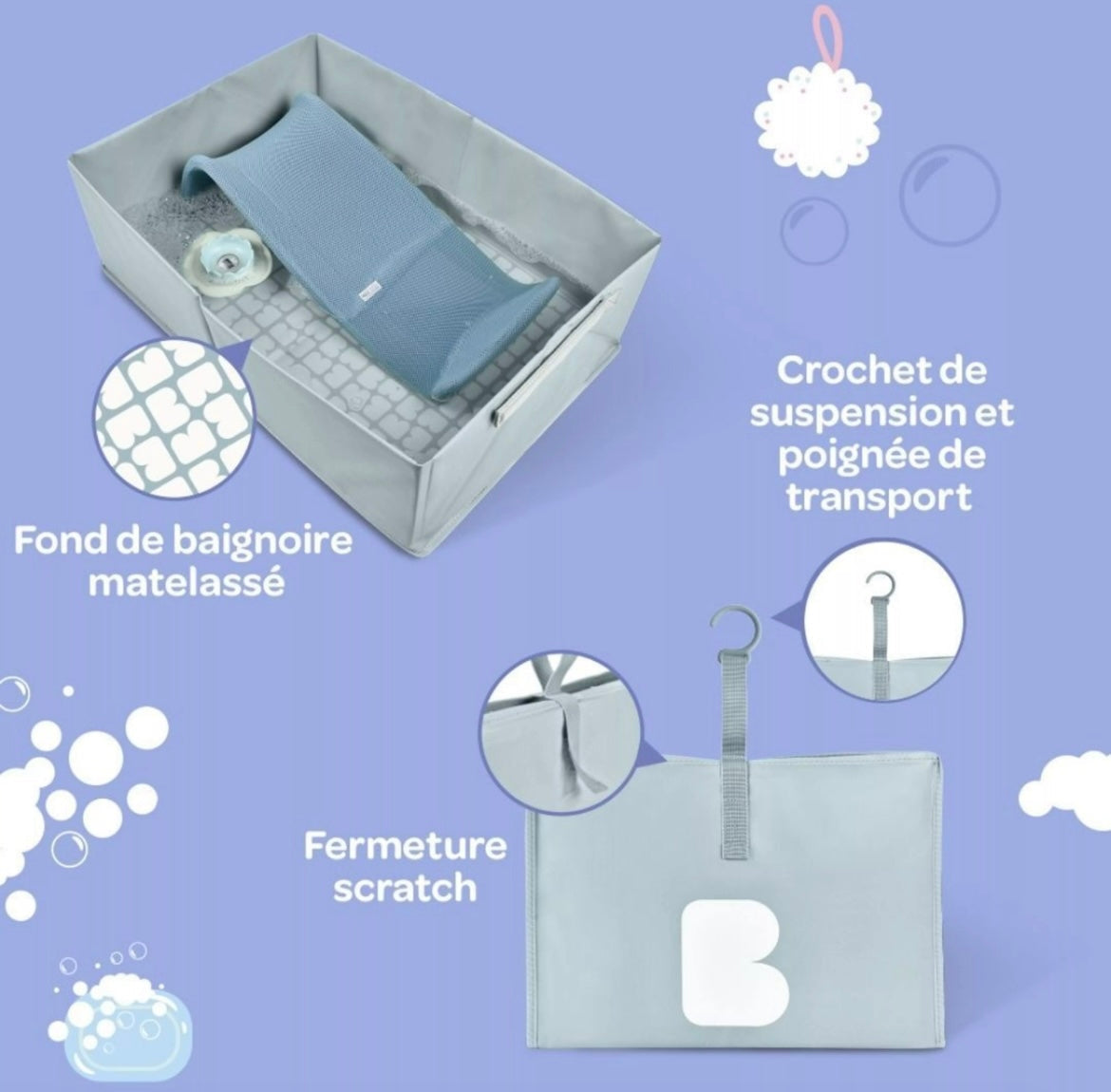 BEABA, Baignoire Pop Up Camele'o BB Cigogne