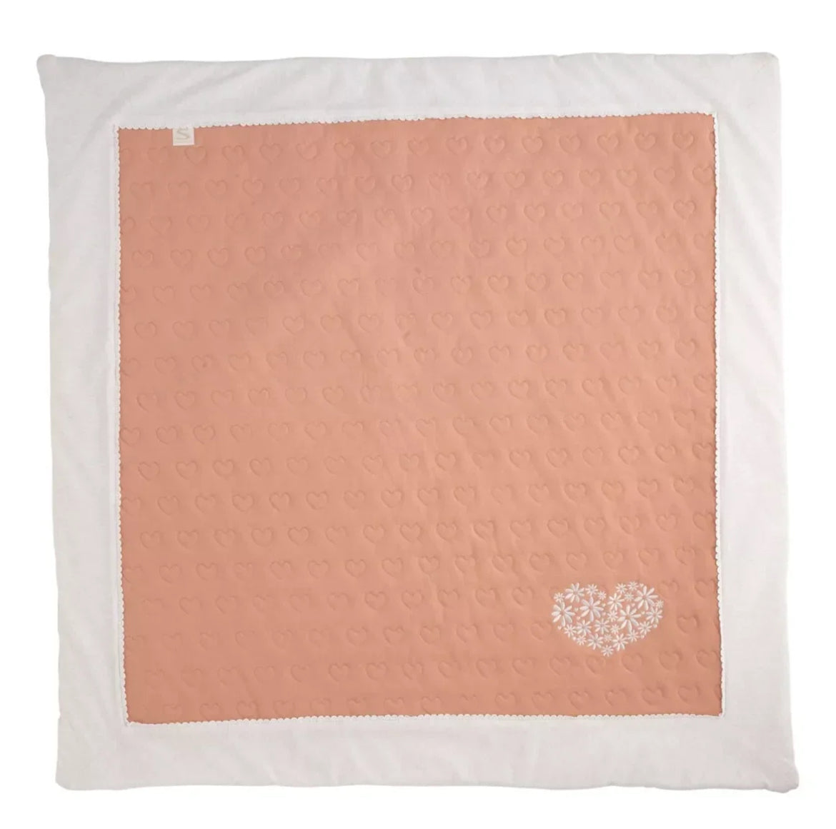 Grand tapis de jeu en coton matelassé - PETIT COEUR BB Cigogne