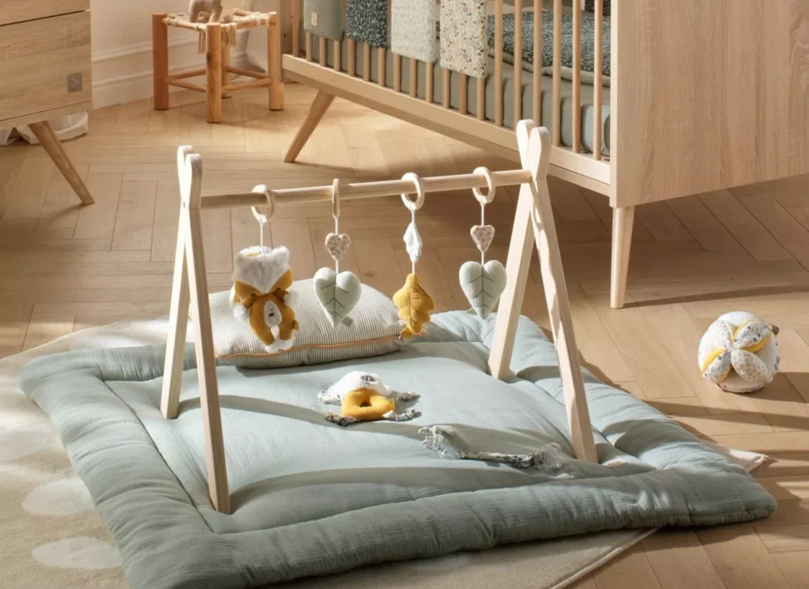 Grand tapis de jeu en double gaze de coton - UNI SAUGE BB Cigogne