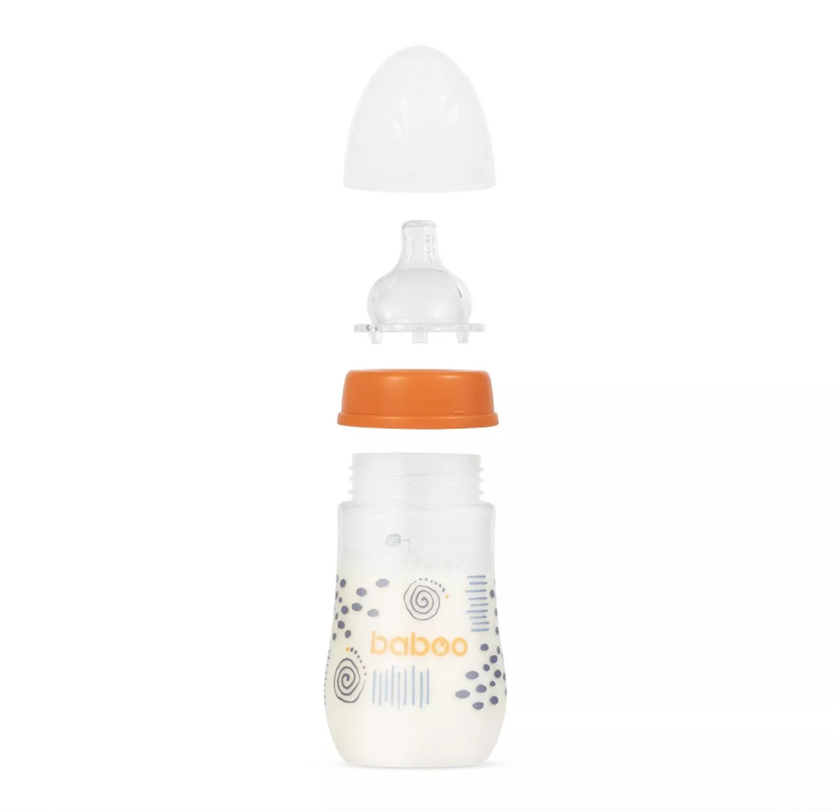 Biberon anti-colique 250 ml, Blue Haze, (3 mois et +) - BABOO BB Cigogne