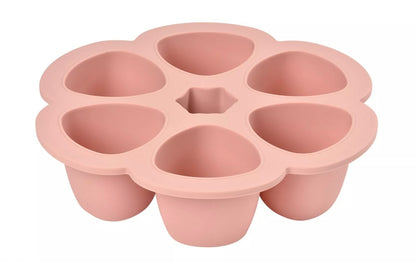 BEABA, Multiportions silicone 6 x 150 ml old pink BB Cigogne