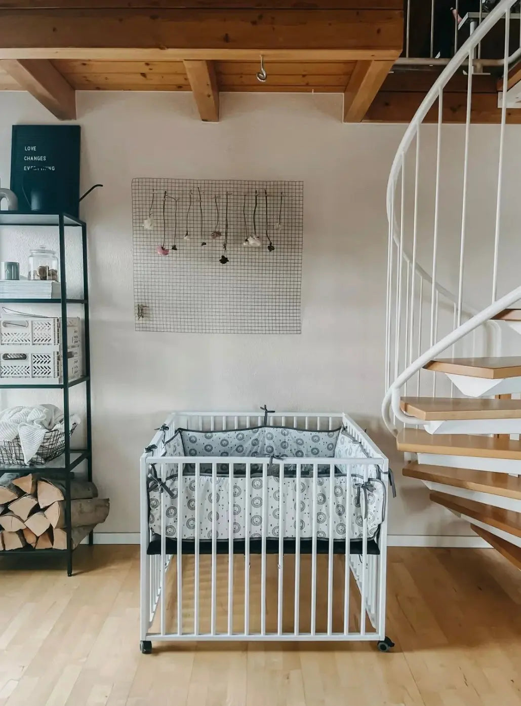 Parc bébé Pliant - Blanc Tissi