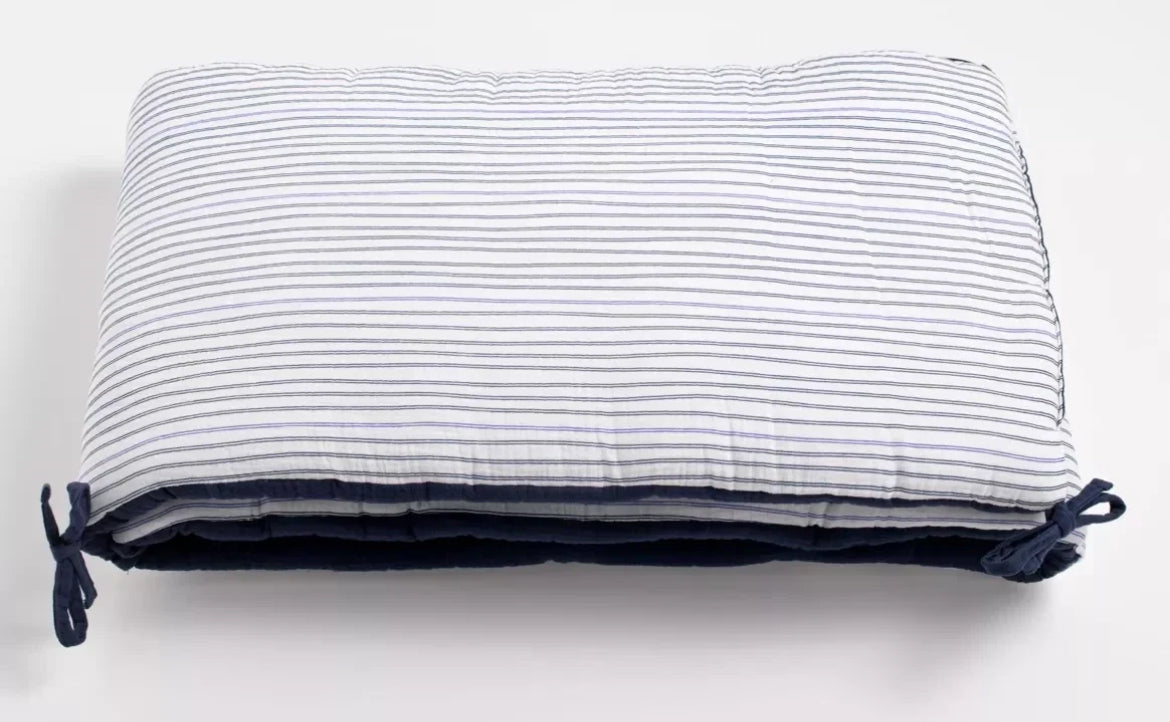 Tour de lit en double gaze de coton - MARINIERE BB Cigogne