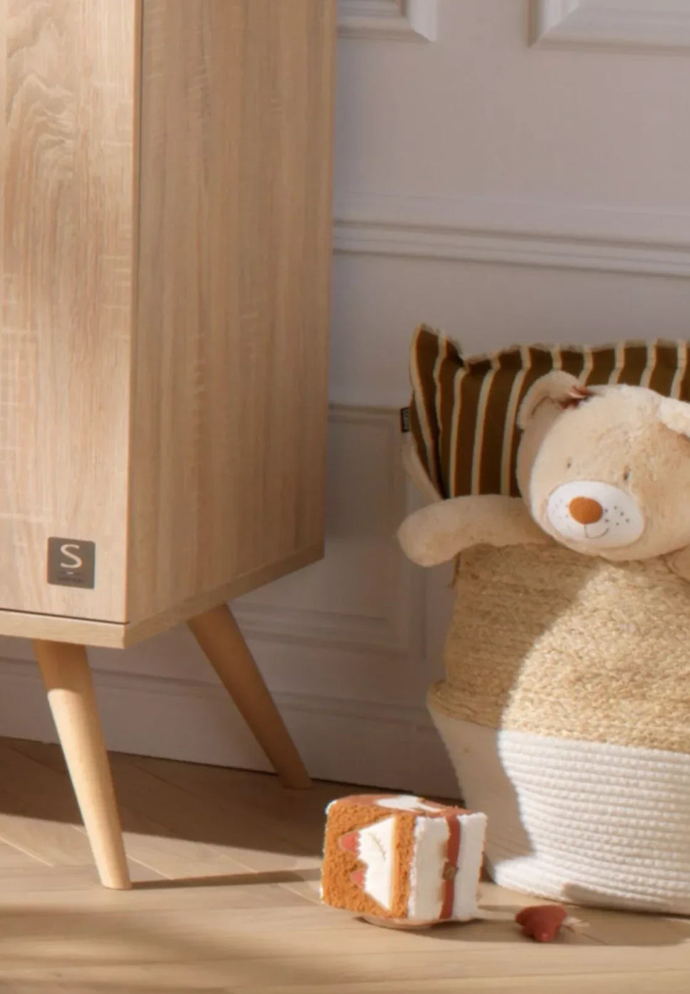 Peluche ours beige avec détails brodés - ORSINO BB Cigogne