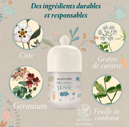 SUAVINEX, SET LAPIN ET COLOGNE SENSE 100ML BB Cigogne