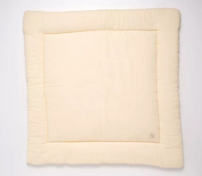 Grand tapis de jeu en double gaze de coton - UNI VANILLA BB Cigogne