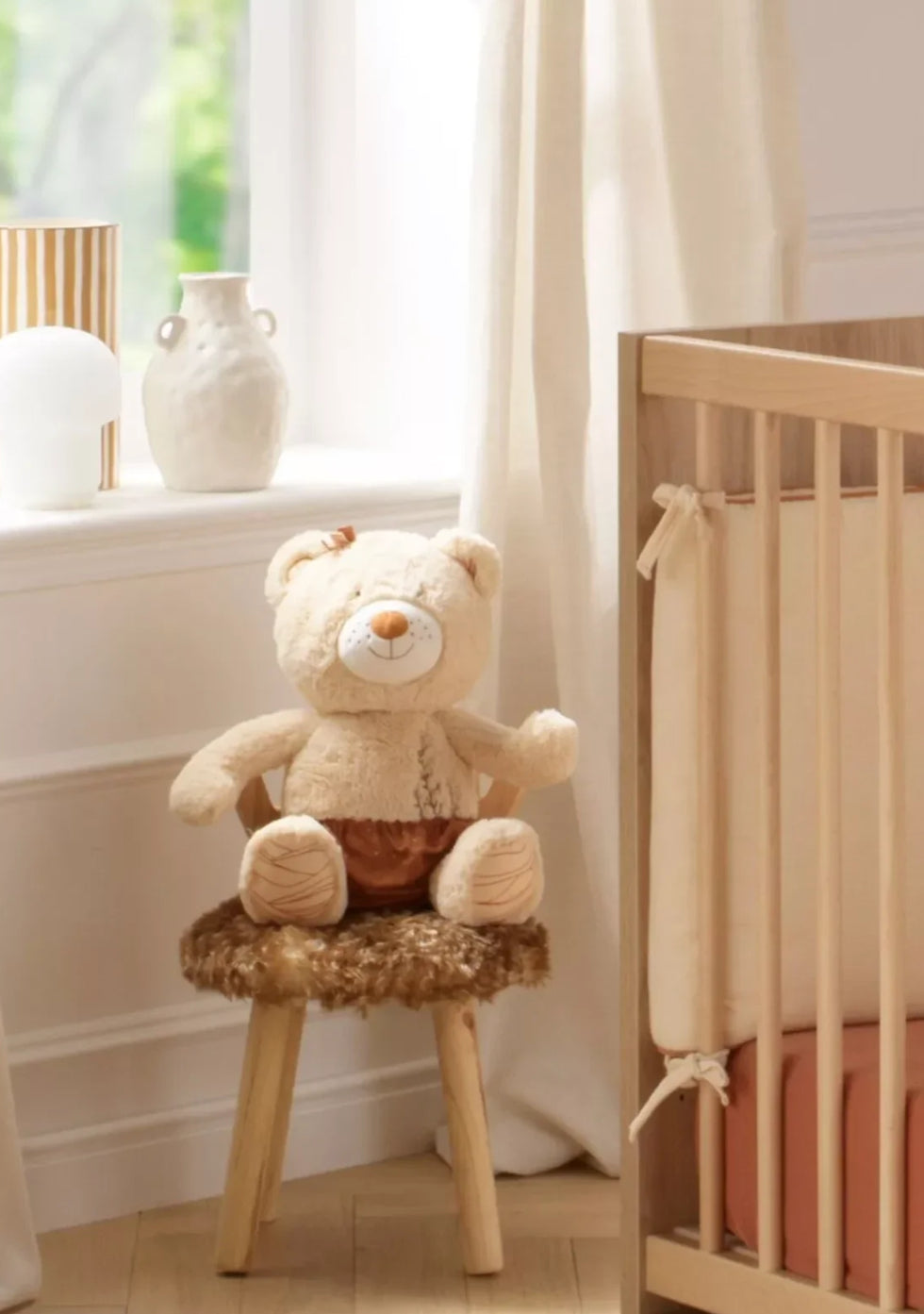 Peluche ours beige avec détails brodés - ORSINO BB Cigogne