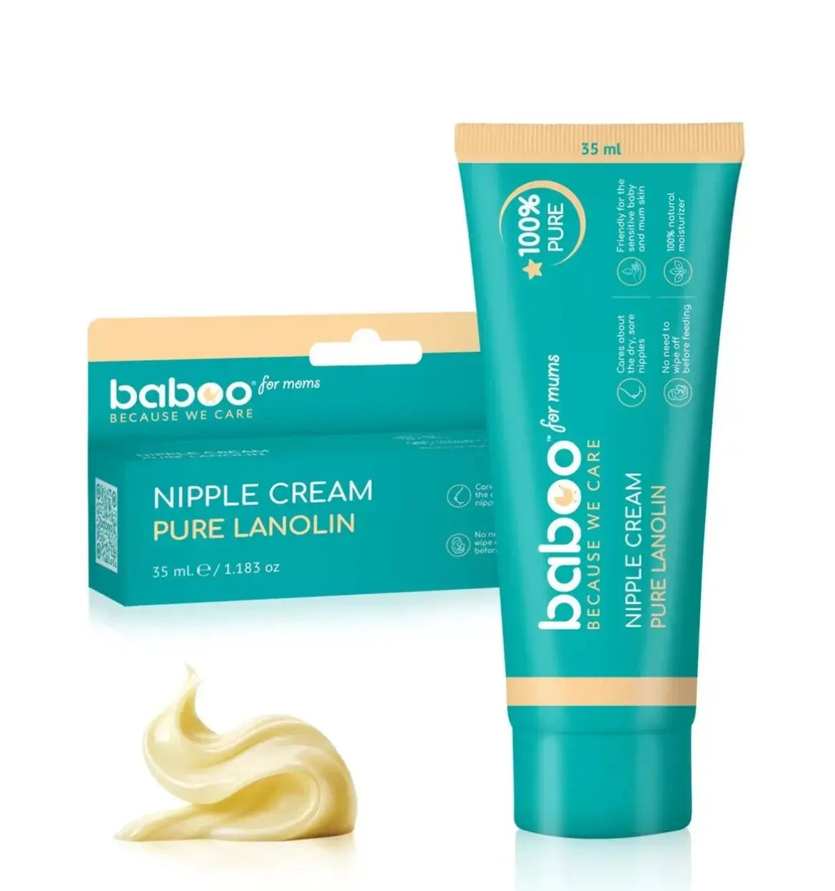 Crème pour mamelons à la lanoline pure BABOO, 35 ml BB Cigogne