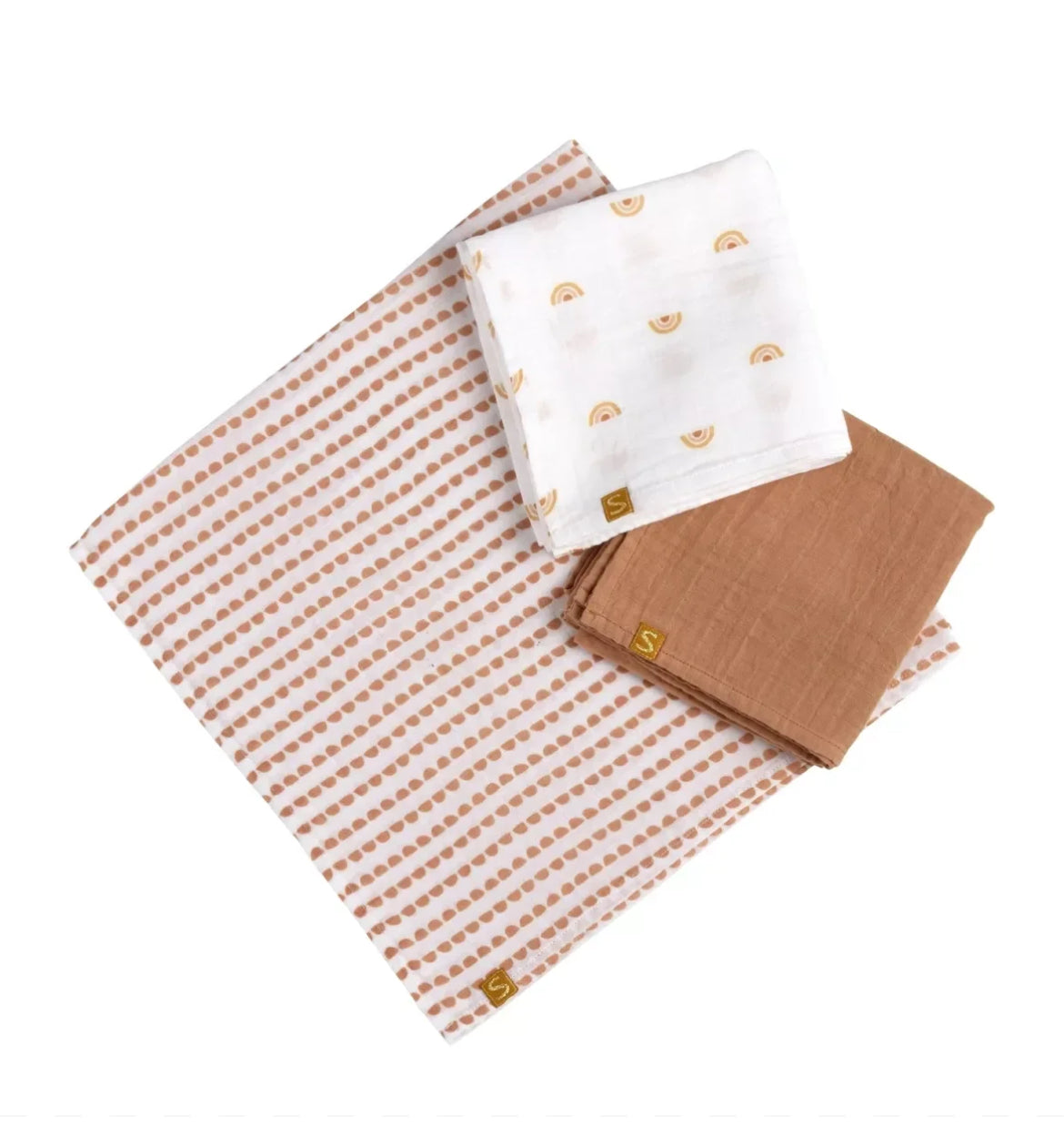 Boîte de 3 langes bio - SUNLIGHT BB Cigogne