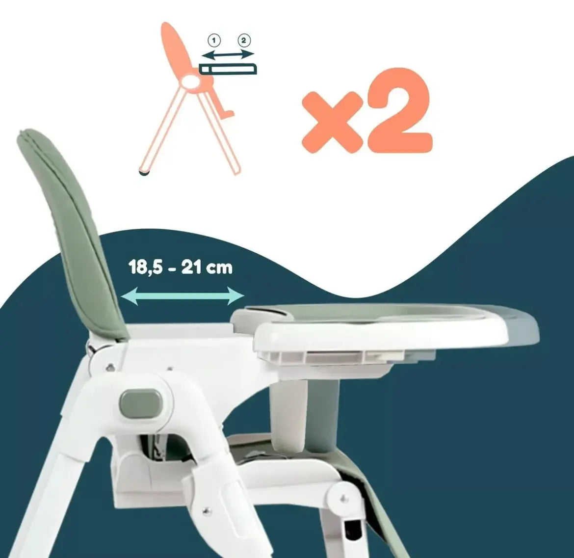 Chaise Haute - Verte Looping