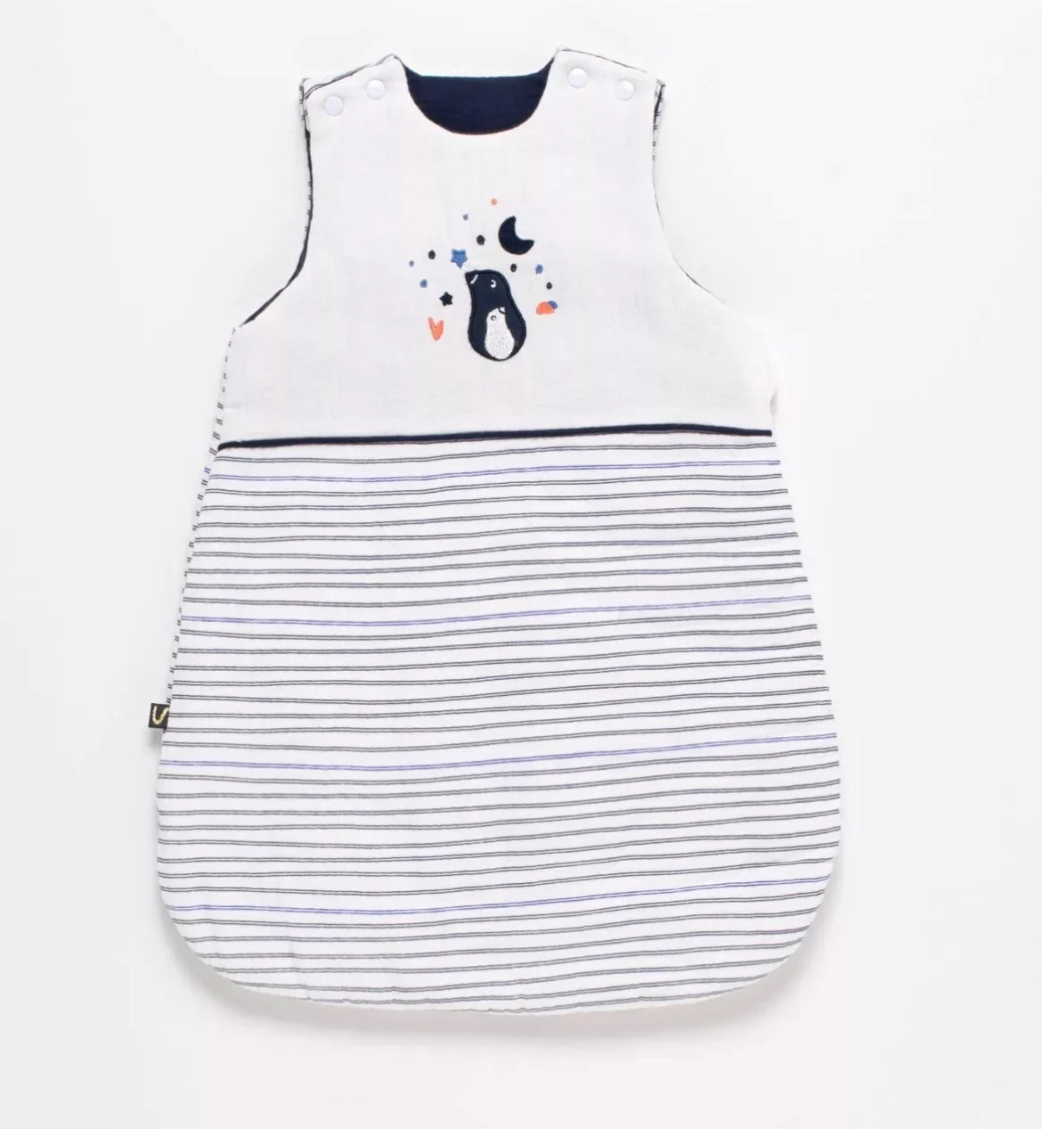 Gigoteuse bébé hiver naissance en double gaze de coton marinière - BABY SAILOR BB Cigogne