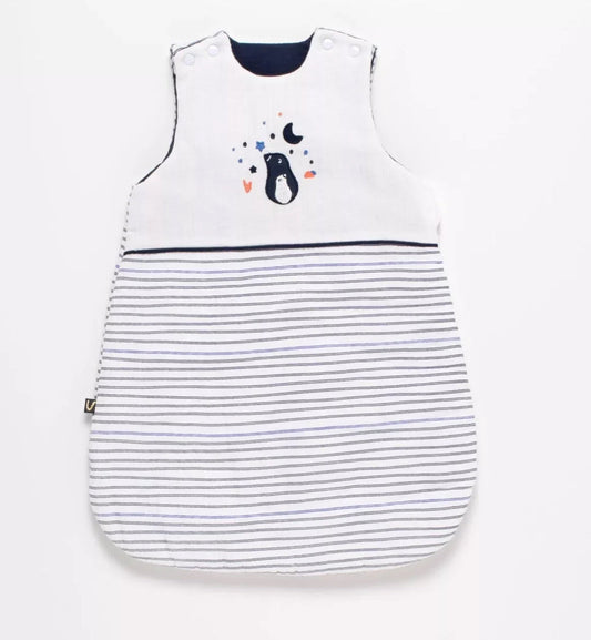 Gigoteuse bébé hiver naissance en double gaze de coton marinière - BABY SAILOR BB Cigogne