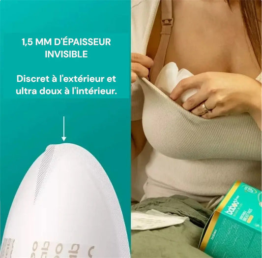 Coussinets d'allaitement jetables BABOO®, 60 pièces BB Cigogne