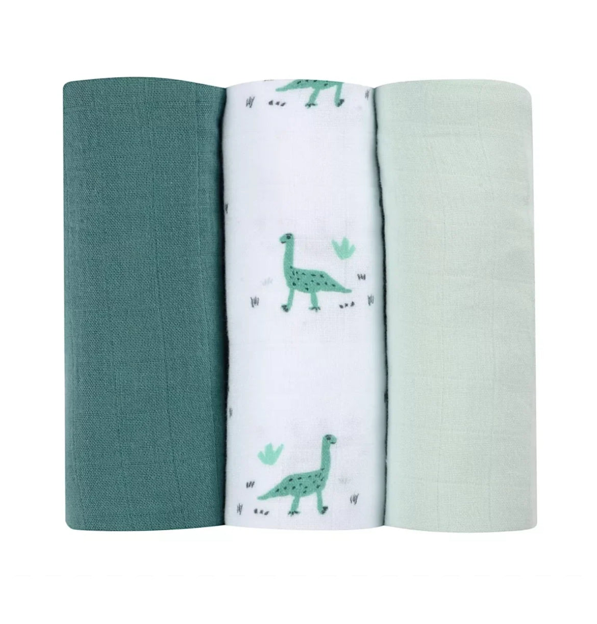 Boîte de 3 langes BEABA - JURASSIQUE BB Cigogne