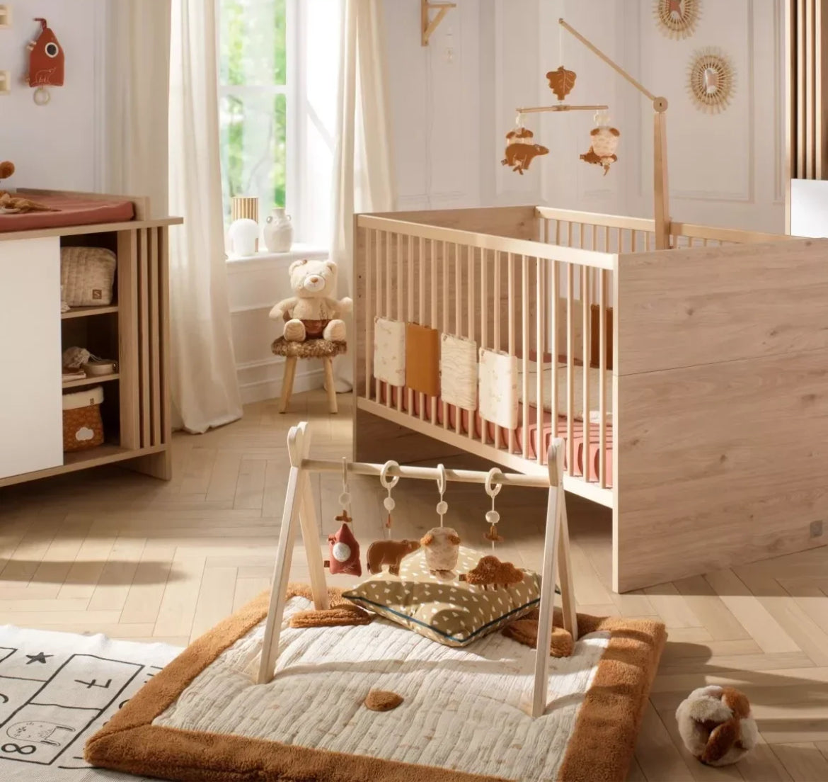 Arche d'éveil bois avec 4 jouets - ORSINO